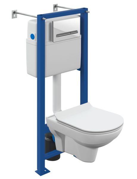 Комплект Cersanit 64439 CITY CO DPL EO SLIM + VECTOR + PILOT СТЕКЛО БЕЛЫЙ